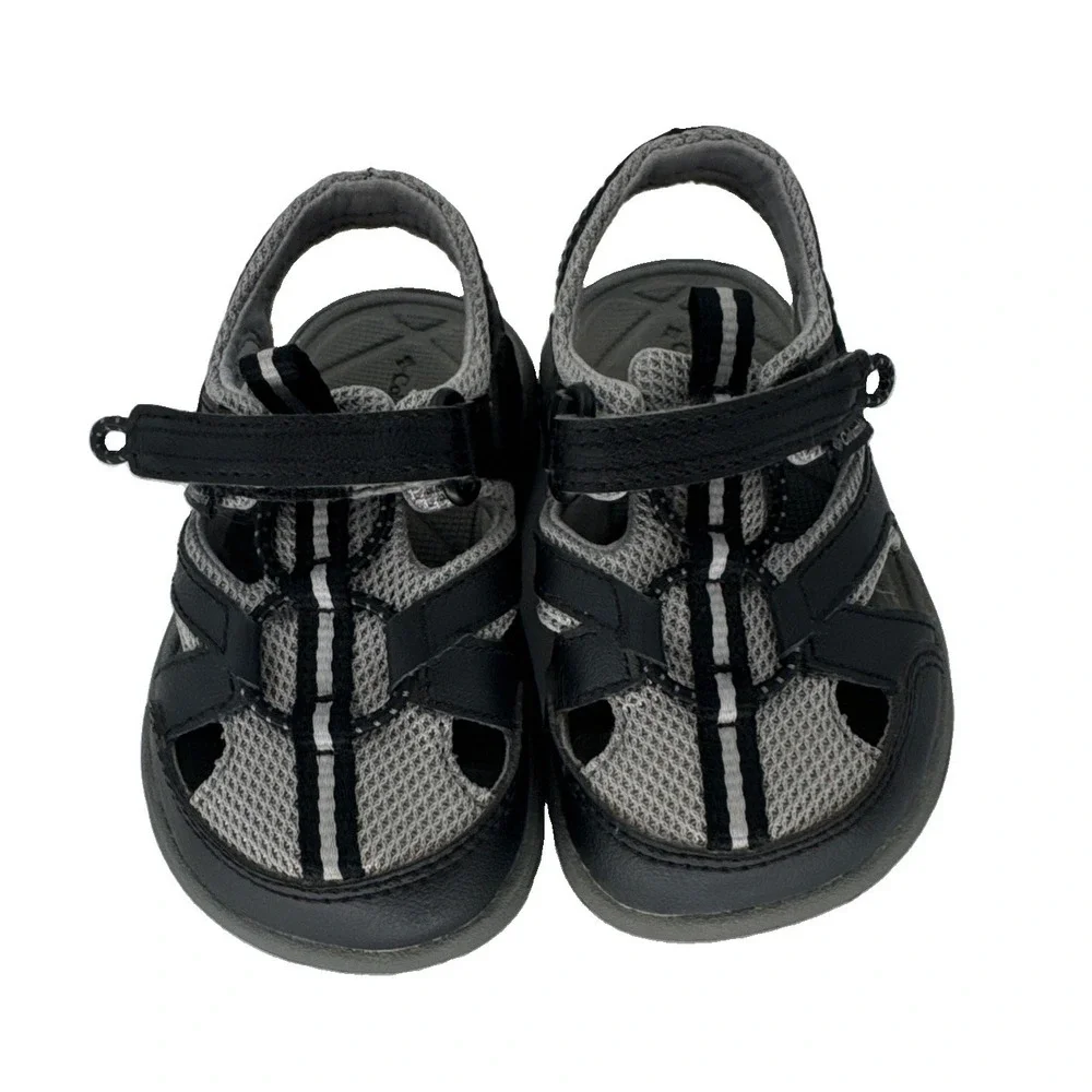 Columbia Kids Toddler Techsun Vent 24 Sandals Black Grey Water Shoes Size 7
